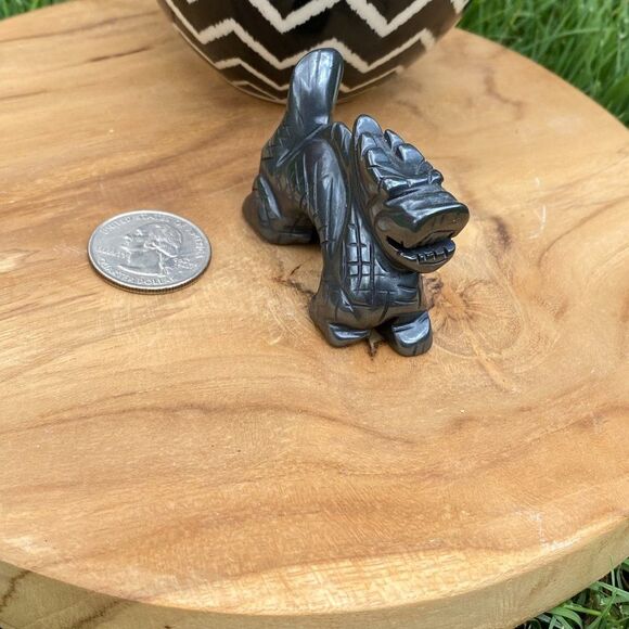 Carved Hematite Dragon - Picture 6 of 6
